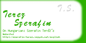 terez szerafin business card